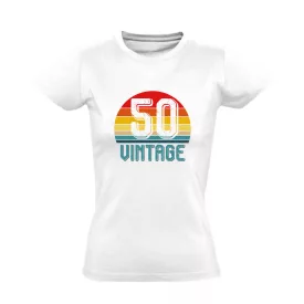 Vintage 50 női póló (fehér)
