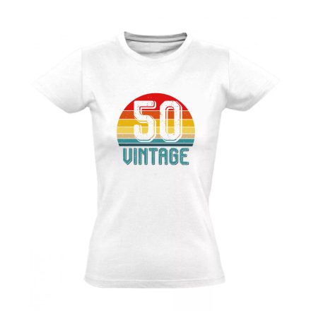 Vintage 50 női póló (fehér)
