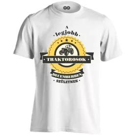 Legjobb traktoros - december férfi póló (fehér)