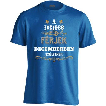 Legjobb férj a decemberi férfi póló (kék)