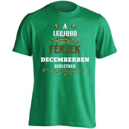 Legjobb férj a decemberi férfi póló (zöld)