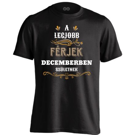 Legjobb férj a decemberi férfi póló (fekete)