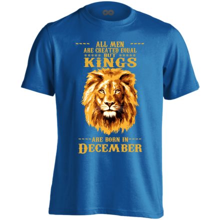Decemberi oroszlánkirály férfi póló (kék)