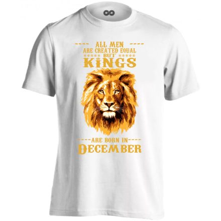 Decemberi oroszlánkirály férfi póló (fehér)
