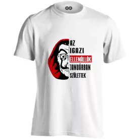 Az igazi ellenállók - január férfi póló (fehér)