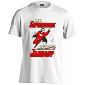 Real superheroes - january férfi póló (fehér)