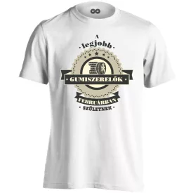 Legjobb gumiszerelők - február férfi póló (fehér)