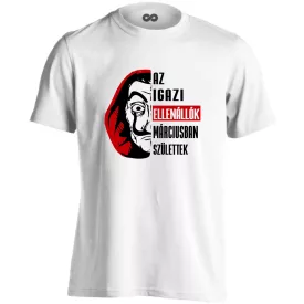 Az igazi ellenállók - március férfi póló (fehér)