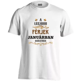   A legjobb férjek áprilisban születnek férfi póló (fehér)