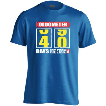 Oldometer 40 férfi póló (kék)