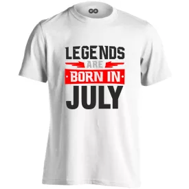 Legends are born in July #7 férfi póló (fehér)