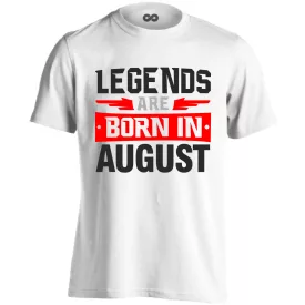 Legends are born in August #8 férfi póló (fehér)
