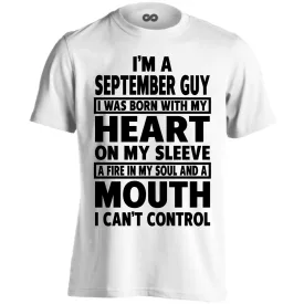 I'm a september guy férfi póló (fehér)