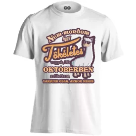 Tökéletes vagyok - október férfi póló (fehér)