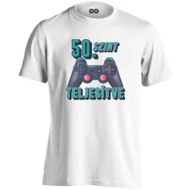 50. szint teljesítve férfi póló (fehér)