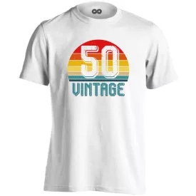 Vintage 50 férfi póló (fehér)