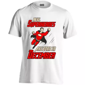 Real superheroes - december férfi póló (fehér)