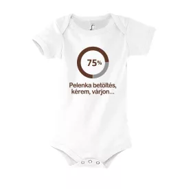 Betöltés rövidujjú patentos body (fehér)