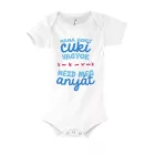 AnyaCukiÉnIsCuki rövidujjú patentos body (fehér)