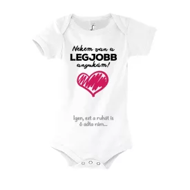 LegjobbAnya rövidujjú patentos body (fehér)