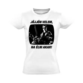 "Jöjjön velem" filmes női póló (fehér)