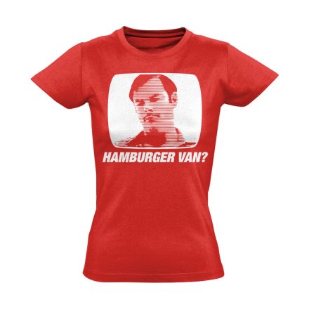 "Hamburger van?" filmes női póló (piros)