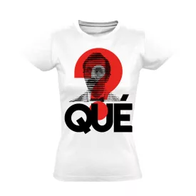 "Qué?" filmes női póló (fehér)