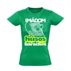 "Húsos barack" filmes női póló (zöld)