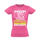 "Húsos barack" filmes női póló (rózsaszín)