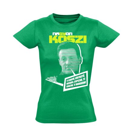 "Tengeri kagylók" filmes női póló (zöld)