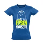 Fűben Nyuszit filmes női póló (kék)