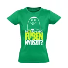 Fűben Nyuszit filmes női póló (zöld)