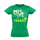 "Mit Érdekel?" filmes női póló (zöld)