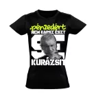 "Kurázsi" filmes női póló (fekete)