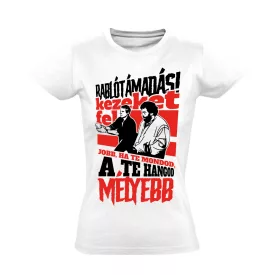 Rablótámadás filmes női póló (fehér)