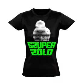 "Szuperzöld" filmes női póló (fekete)