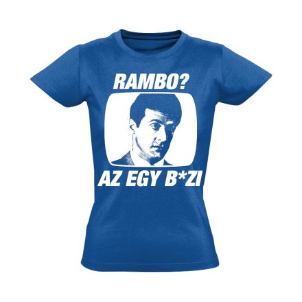 "Rambo?" filmes női póló (kék)