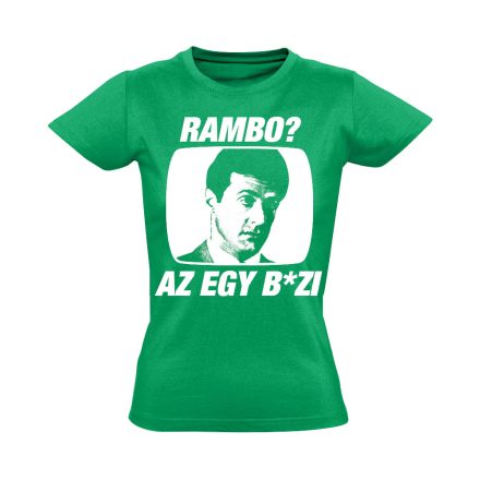 "Rambo?" filmes női póló (zöld)
