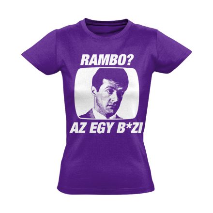 "Rambo?" filmes női póló (lila)