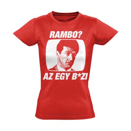 "Rambo?" filmes női póló (piros)