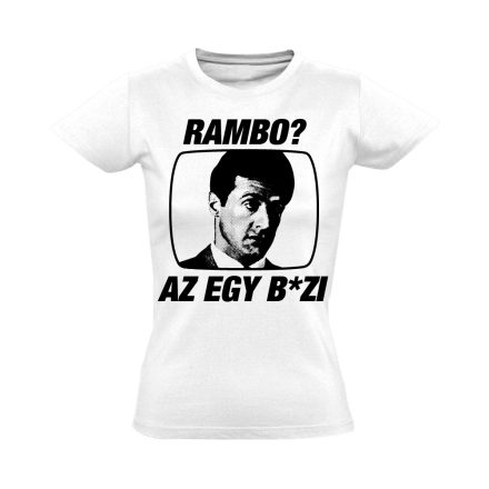 "Rambo?" filmes női póló (fehér)