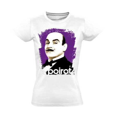 PoirotPortré filmes női póló (fehér)