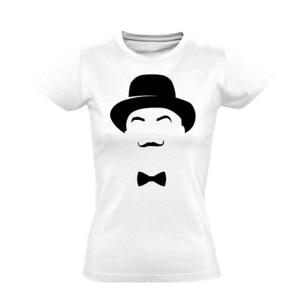 PoirotSziluett filmes női póló (fehér)