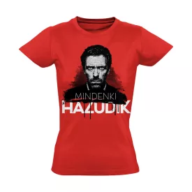 Mindenki hazudik filmes női póló (piros)