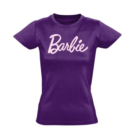 Barbie felirat női póló (lila)
