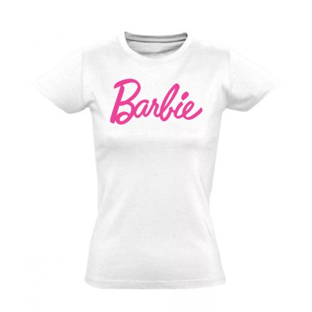Barbie felirat női póló (fehér)