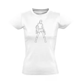 Archeológus csaj filmes női póló (fehér)