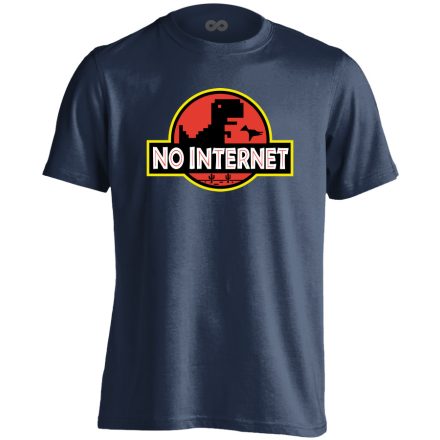 No internet filmes férfi póló (tengerészkék)