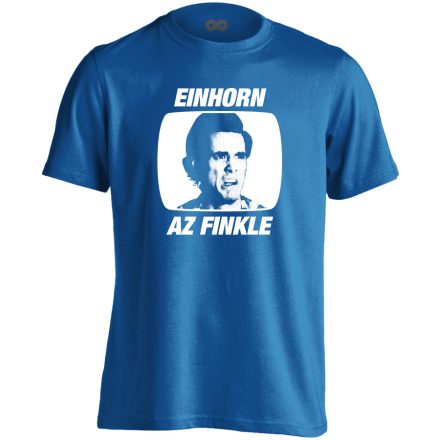 Régi einhorn az finkle filmes férfi póló (kék)