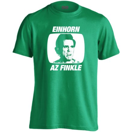 Régi einhorn az finkle filmes férfi póló (zöld)